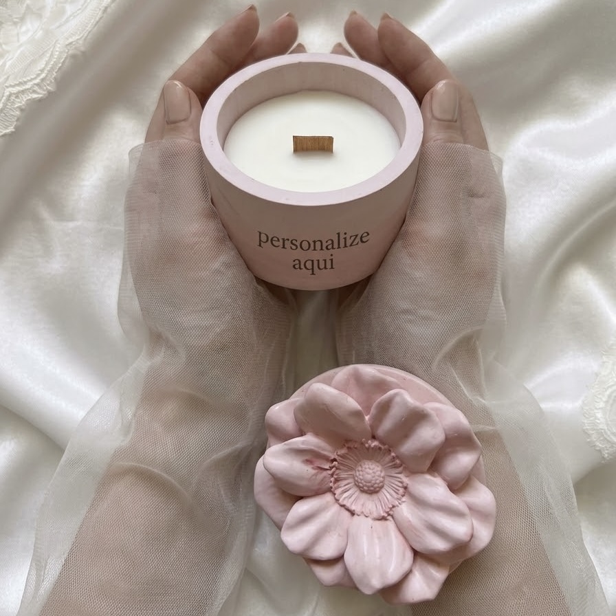 Vela Aromática Recipiente de Gesso