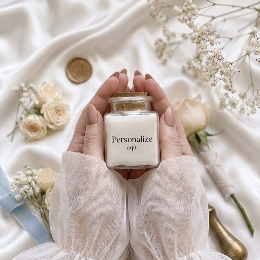 Vela Aromática Pote Quadrado Personalizado