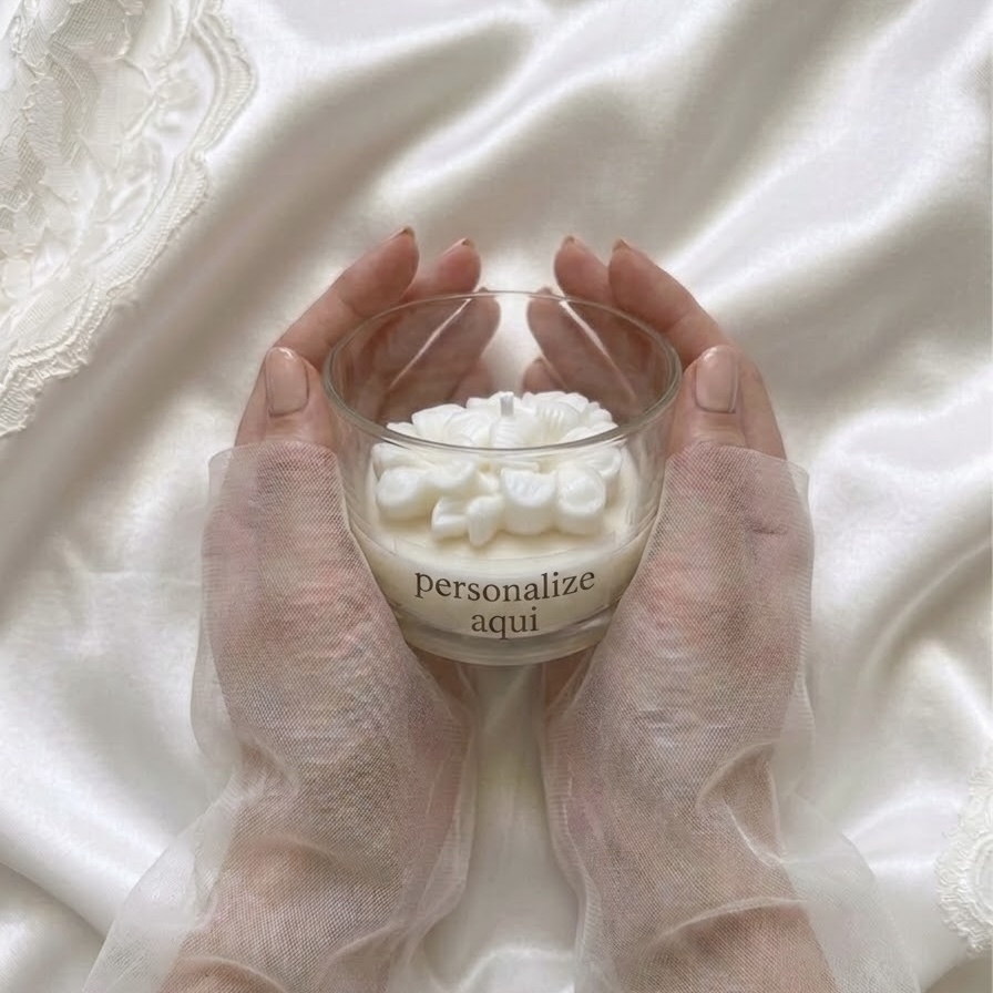 Vela Aromática com Jasmim Personalizada